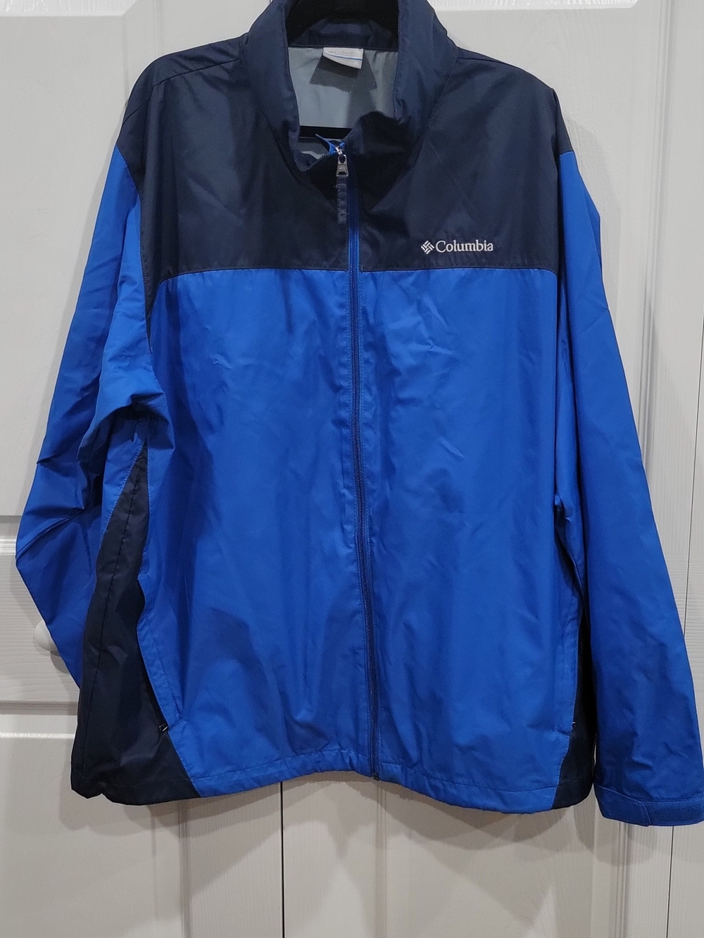 Columbia Blue and Navy Full-Zip Windbreaker